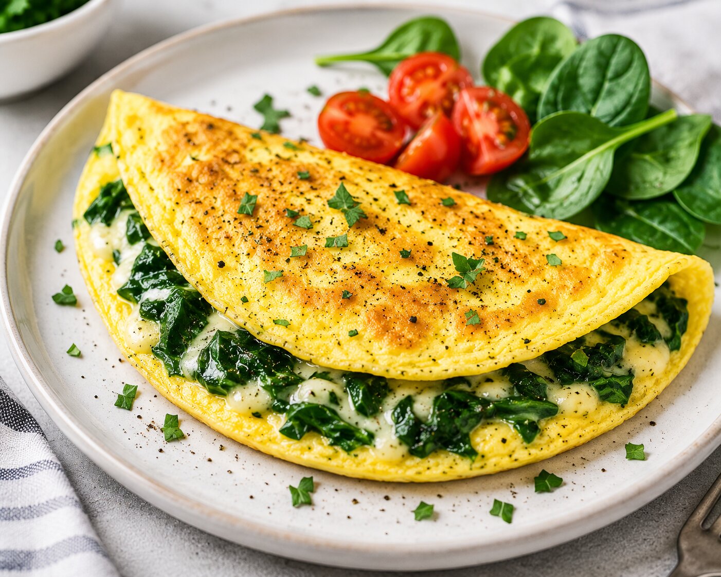 Spinach Omelette